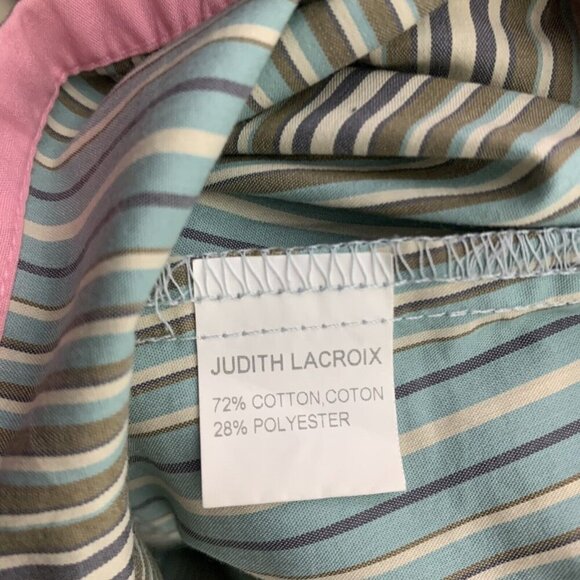 Judith LaCroix Size 44 Skirt Striped Blue White A Line Knee Length Womens - Picture 5 of 6